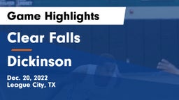 Clear Falls  vs Dickinson  Game Highlights - Dec. 20, 2022