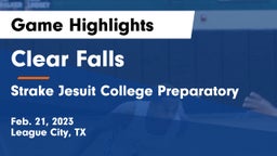 Clear Falls  vs Strake Jesuit College Preparatory Game Highlights - Feb. 21, 2023