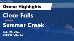 Clear Falls  vs Summer Creek  Game Highlights - Feb. 24, 2023