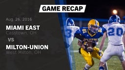 Recap: Miami East  vs. Milton-Union  2016