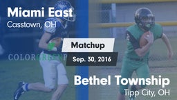Matchup: Miami East vs. Bethel Township  2016