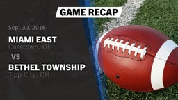 Recap: Miami East  vs. Bethel Township  2016