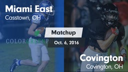 Matchup: Miami East vs. Covington  2016