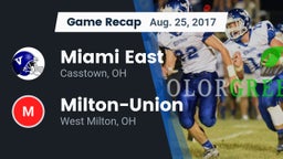 Recap: Miami East  vs. Milton-Union  2017
