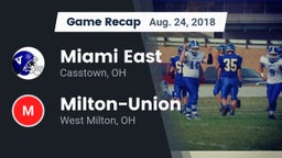 Recap: Miami East  vs. Milton-Union  2018