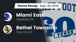 Recap: Miami East  vs. Bethel Township  2018