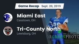 Recap: Miami East  vs. Tri-County North  2019