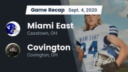 Recap: Miami East  vs. Covington  2020