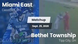Matchup: Miami East vs. Bethel Township  2020