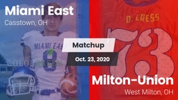 Matchup: Miami East vs. Milton-Union  2020