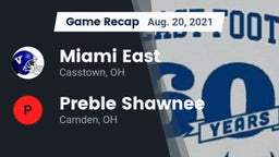 Recap: Miami East  vs. Preble Shawnee  2021