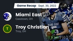 Recap: Miami East  vs. Troy Christian  2022
