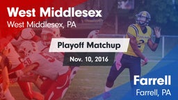 Matchup: West Middlesex vs. Farrell  2016