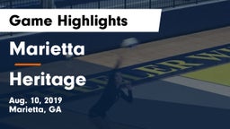 Marietta  vs Heritage Game Highlights - Aug. 10, 2019