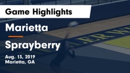 Marietta  vs Sprayberry Game Highlights - Aug. 13, 2019