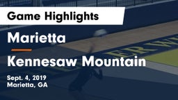 Marietta  vs Kennesaw Mountain Game Highlights - Sept. 4, 2019