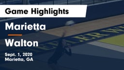Marietta  vs Walton  Game Highlights - Sept. 1, 2020