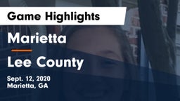 Marietta  vs Lee County  Game Highlights - Sept. 12, 2020