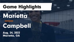 Marietta  vs Campbell Game Highlights - Aug. 24, 2022
