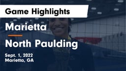 Marietta  vs North Paulding  Game Highlights - Sept. 1, 2022