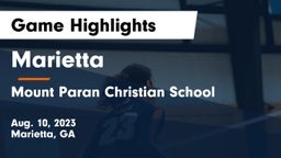 Marietta  vs Mount Paran Christian School Game Highlights - Aug. 10, 2023