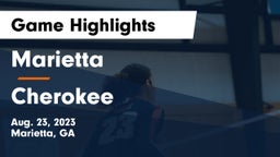 Marietta  vs Cherokee  Game Highlights - Aug. 23, 2023