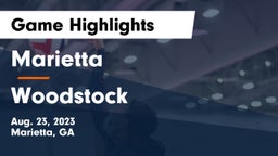 Marietta  vs Woodstock  Game Highlights - Aug. 23, 2023