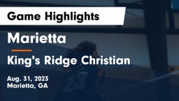Marietta  vs King's Ridge Christian  Game Highlights - Aug. 31, 2023