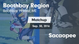 Matchup: Boothbay vs. Sacaopee 2016