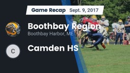 Recap: Boothbay Region  vs. Camden HS 2017