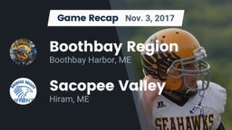 Recap: Boothbay Region  vs. Sacopee Valley  2017