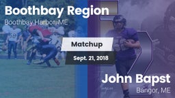 Matchup: Boothbay vs. John Bapst  2018