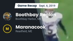 Recap: Boothbay Region  vs. Maranacook  2019