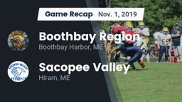 Recap: Boothbay Region  vs. Sacopee Valley  2019