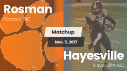 Matchup: Rosman vs. Hayesville 2017