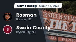 Recap: Rosman  vs. Swain County  2021