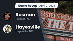 Recap: Rosman  vs. Hayesville 2021