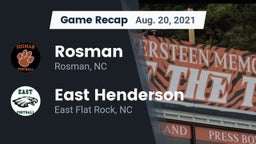 Recap: Rosman  vs. East Henderson  2021