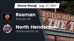 Recap: Rosman  vs. North Henderson  2021
