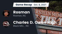 Recap: Rosman  vs. Charles D. Owen High 2021