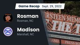 Recap: Rosman  vs. Madison  2022