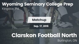 Matchup: Wyoming Seminary Col vs. Clarskon Football North 2016