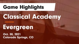 Classical Academy  vs Evergreen  Game Highlights - Oct. 30, 2021