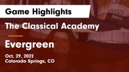 The Classical Academy  vs Evergreen  Game Highlights - Oct. 29, 2022