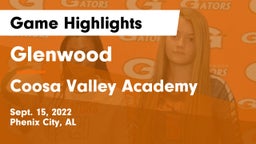 Glenwood  vs Coosa Valley Academy  Game Highlights - Sept. 15, 2022