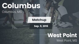 Matchup: Columbus vs. West Point  2016