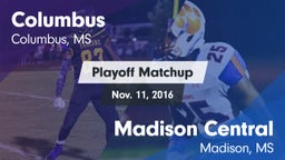 Matchup: Columbus vs. Madison Central  2016