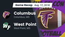 Recap: Columbus  vs. West Point  2018