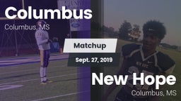 Matchup: Columbus vs. New Hope  2019