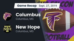 Recap: Columbus  vs. New Hope  2019